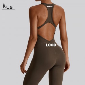 SC1071 Mujeres Jumpsuits Gym Comper One Piece Gym Wear entrenamiento activo Traje de cuerpo completo