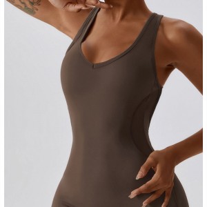 Juegos de entrenamiento de chándal de alta calidad Jumpsuos de desgaste de fitness de yoga para mujeres One Pieces Seguro de yoga Codysuit