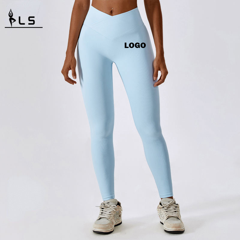 SC10103 Leggings de levantamiento de tope sólido sin costura Sports Pantalones de yoga acampanados Scrunch Butt Bold Leggings