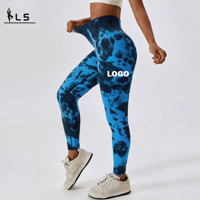 SC10123 Gimnasio Fesss Fitness Yoga Leggings Pantalones Mujeres Mujeres Leggins Leggings de tinte de yoga Leggings