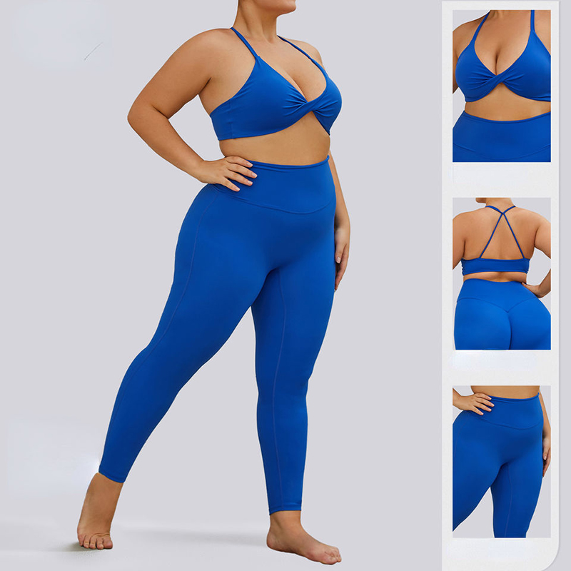 SC1068 Big Tize Set Yoga Conjunto Plus Sall Solid Yoga Pants Stretch Leggings Sport Set de yoga