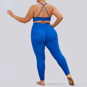 SC1068 Big Tize Set Yoga Conjunto Plus Sall Solid Yoga Pants Stretch Leggings Sport Set de yoga