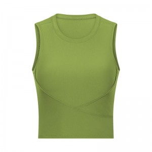 SC10254 Vest Sportswear entrenamiento Tiga de tanques de yoga para una mujer acanalada yoga tanque de yoga sujetador