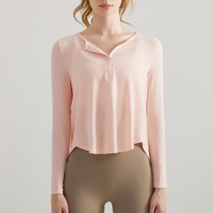 SC10261 Camisa deportiva Mujer Fitness Top Women Sexy Sports SUDER Camisa de sudor Sports Yoga Entrenamiento de la camiseta seca rápida Mujeres Mujeres