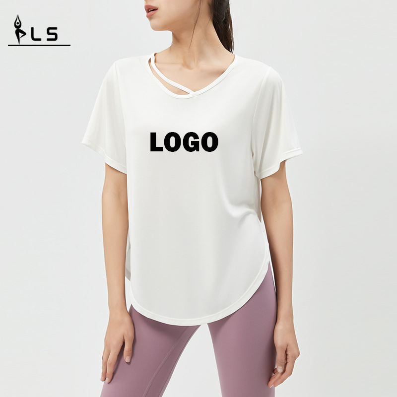 SC10264 Camisetas de yoga Fitness Running Camisetas con cuello redondo