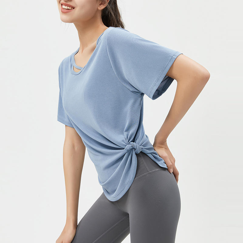 SC10264 Camisetas de yoga Fitness Running Camisetas con cuello redondo