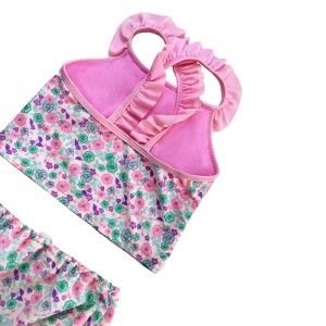 Cruz de volante floral plisado de dos piezas