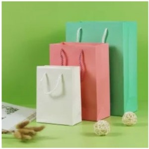 Bolsa de papel rosa kraft