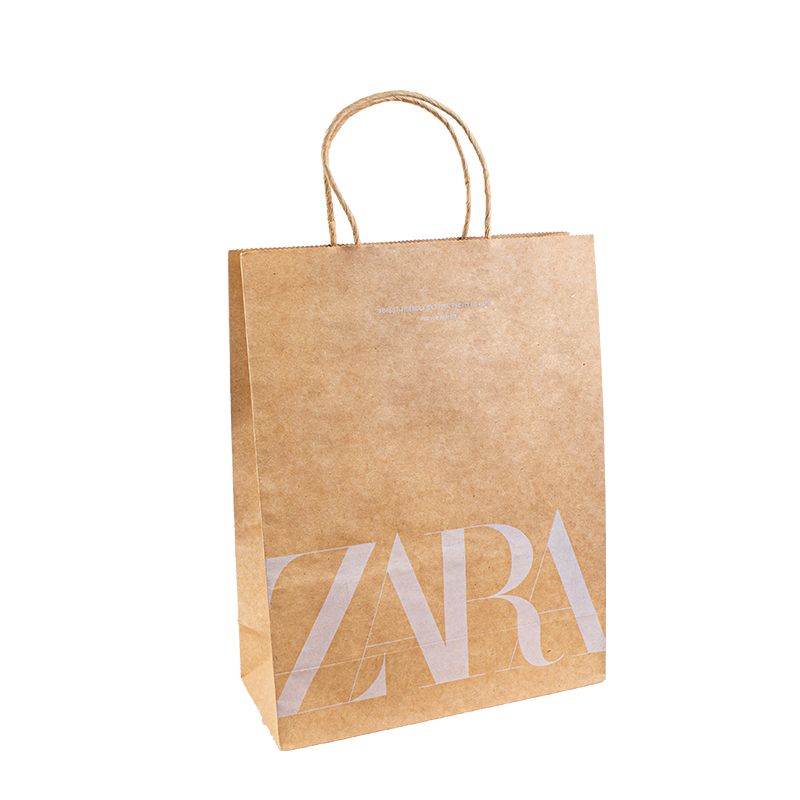 Bolsa de papel impresa personalizada Bolsa de papel Kraft reciclada Bolsa Kraft Personalizado