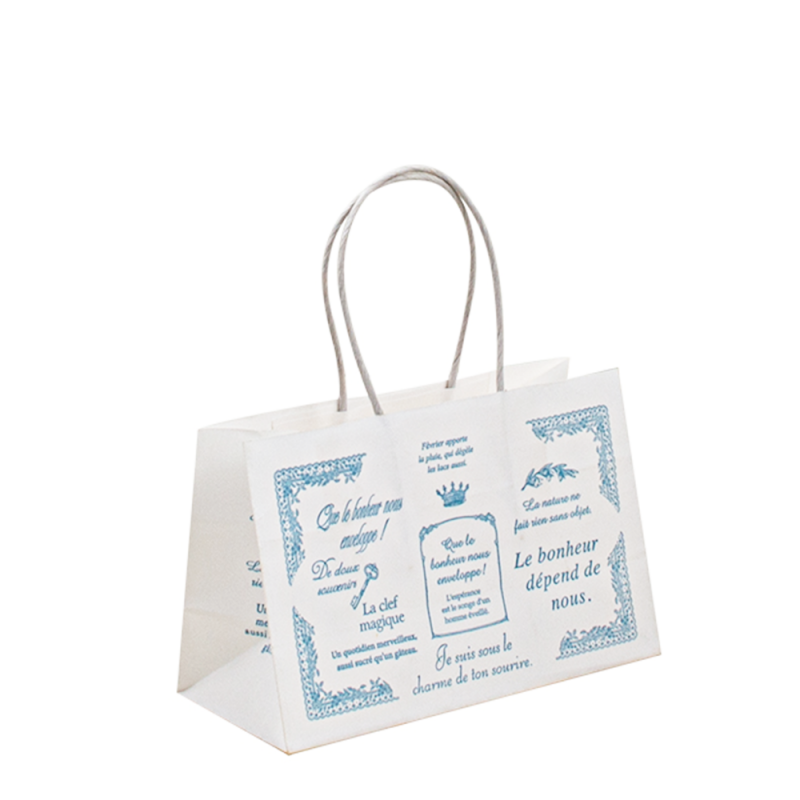 Bolsa de papel de lujo con sus propias bolsas de papel de logo manejan bolsas de papel artesanales