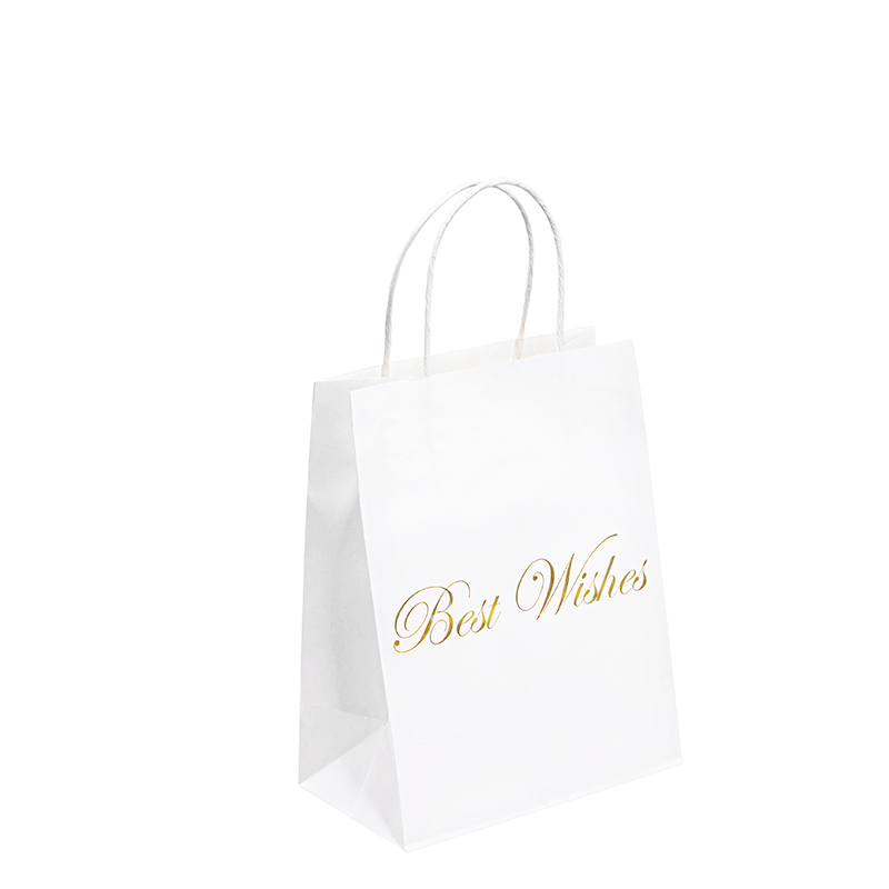 bolsas para fiesta de papel empaquetado bolso de papel bolsas de papel para comida para llevar de lujo para alimentos Bolsa de papel de agradecimiento