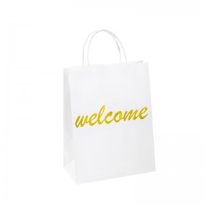 bolsas para fiesta de papel empaquetado bolso de papel bolsas de papel para comida para llevar de lujo para alimentos Bolsa de papel de agradecimiento