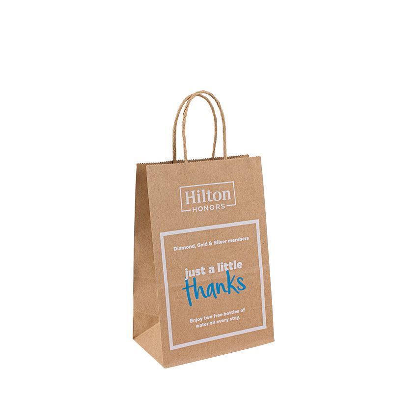 bolsas de papel recicladas lleva ropa de bolsas de comida bolso de papel estampado personalizado