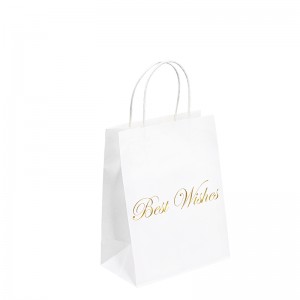 Gracias Bolsa de papel Su promoción Kraft Paper Shop Bag Bags Regalo de papel con manijas de papel Kraft Bolsa