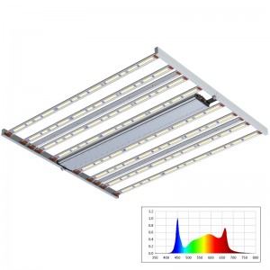 800W Spectrum ajustable extra uv+fr barras de espectro completo led horticultural de cultivo de cultivo