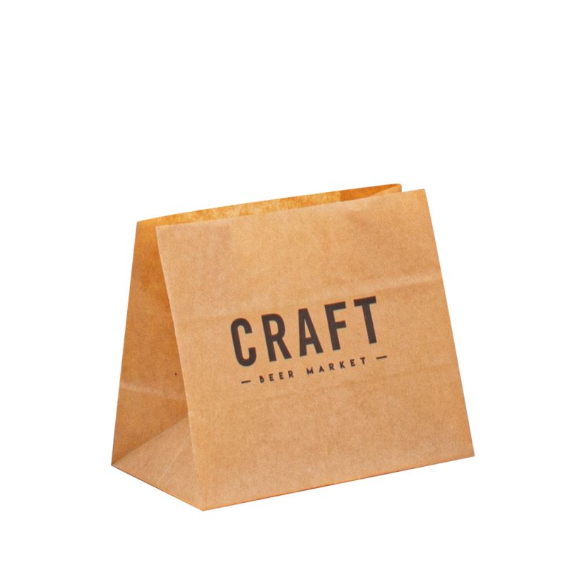 Bolsas de regalo de papel kraft de marrón blanco con manijas al por mayor de compras de compras bolsas de papel frutas