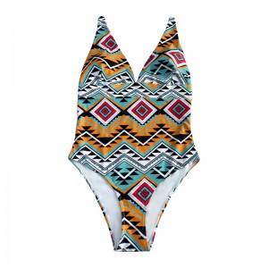 Temperamento de traje de trajes de una pieza de estilonacional de estilo floral