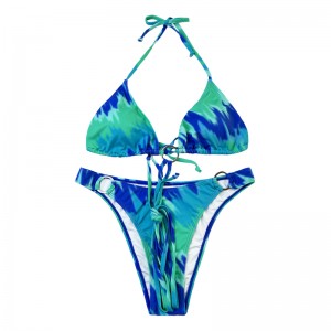 Halter Hoop Cross Cross Strap TEAL DOS PIELA