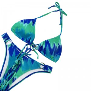 Halter Hoop Cross Cross Strap TEAL DOS PIELA