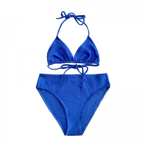 Patrón de azul Special Tape Triangle Cup Halter Halter Store Swimsuit