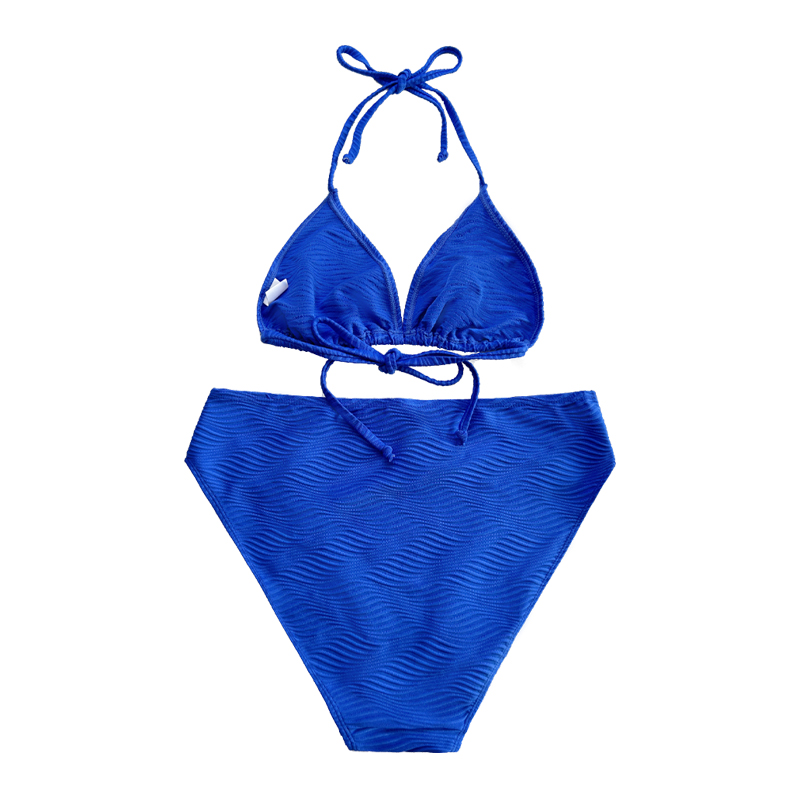 Patrón de azul Special Tape Triangle Cup Halter Halter Store Swimsuit
