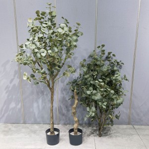 Fábrica hecha a mano al por mayor Fabricación de árboles artificiales plantas artificiales árboles de eucalipto de árboles falsos para decoración del hogar