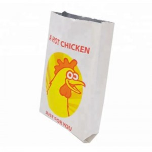 Bolsas reutilizables Pan de pollo caliente Pack Food Pack impreso Foil de aluminio Bolsa de papel inferior cuadrado