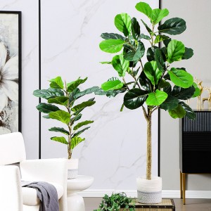 Árbol artificial al por mayor casinatural ficus duradero vívido fig-hojas de hojas para el proveedor de jardines decoración de bodas al aire libre