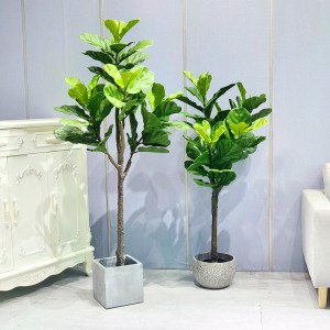 Árbol artificial al por mayor casinatural ficus duradero vívido fig-hojas de hojas para el proveedor de jardines decoración de bodas al aire libre