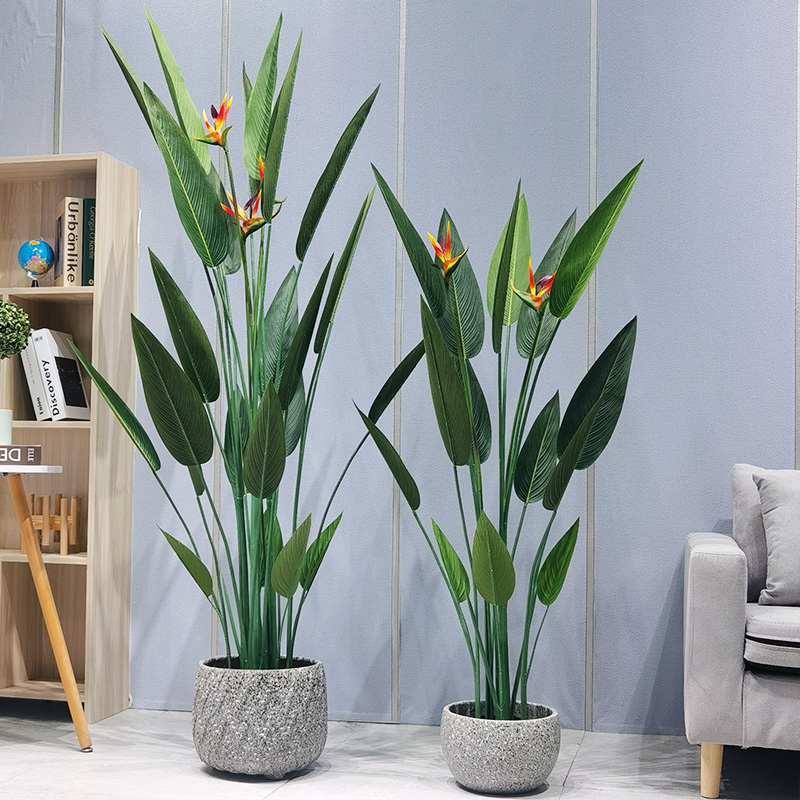 Altamente simulación de bajo mantenimiento Seguro e inofensivo Birds of Paradise para el proveedor de jardines Decoración de bodas al aire libre