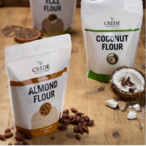 Bolsa de comida impresa personalizada Zipllock Kraft Paper Papel de pie con cremallera y ventana