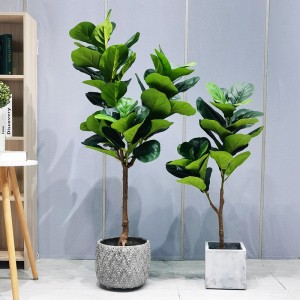 Plantas artificiales Árbol de plástico Duración Duración de bajo mantenimiento Fije de hojas de violín para el proveedor de jardines Decoración de la boda Decoraciones de jardinería