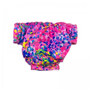 Pañales de bebé pliegues florales impresos absorbentes cómodos tan lindo rosa brillante rosa