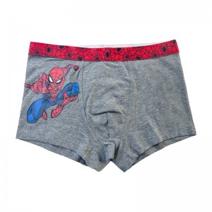 Boy Underpants Spiderman Impresión Contrast Baby Gray Underpants Comfort Basic