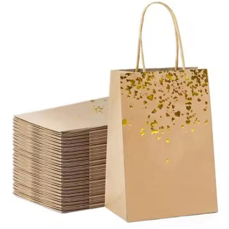 Reciclar bolsa de papel kraft ecológica para el trabajo de regalo o tela