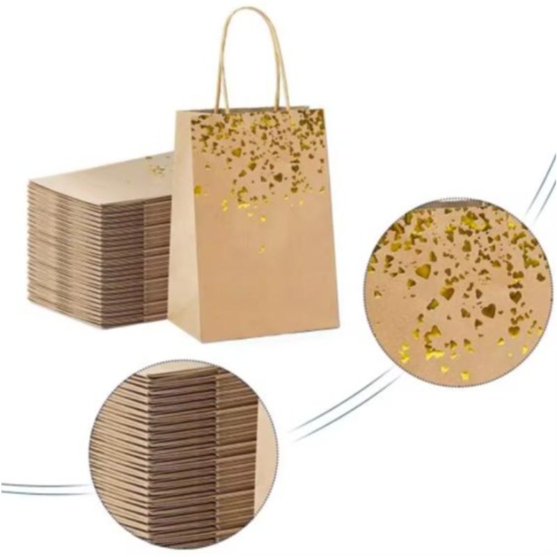 Reciclar bolsa de papel kraft ecológica para el trabajo de regalo o tela