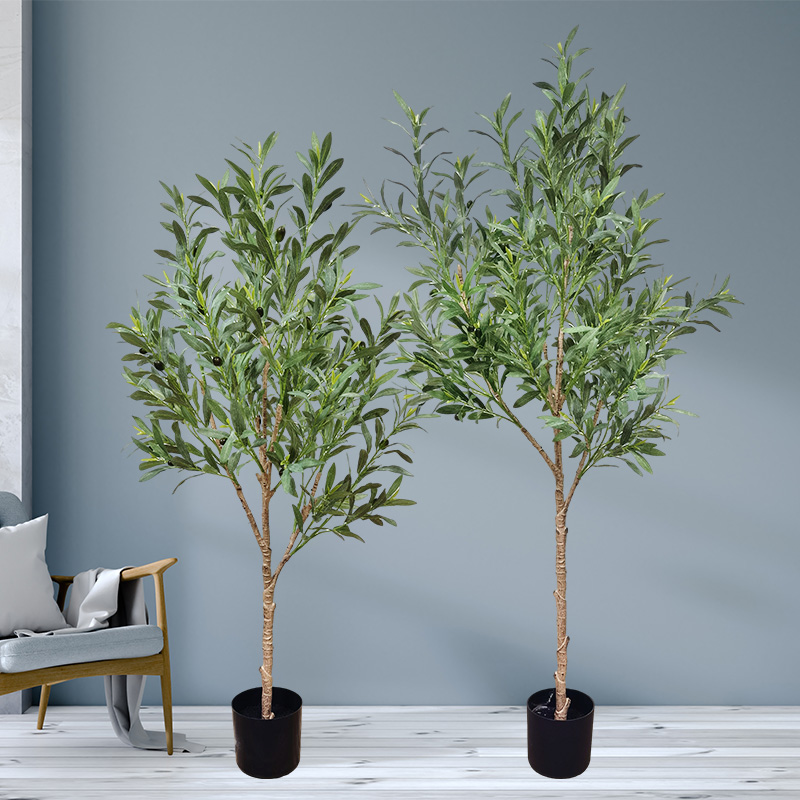 Tamaño personalizado Faux Tree Plantas de bonsai Árbol de oliva vívida para el proveedor de jardines Decoración de la boda Decoraciones de jardinería