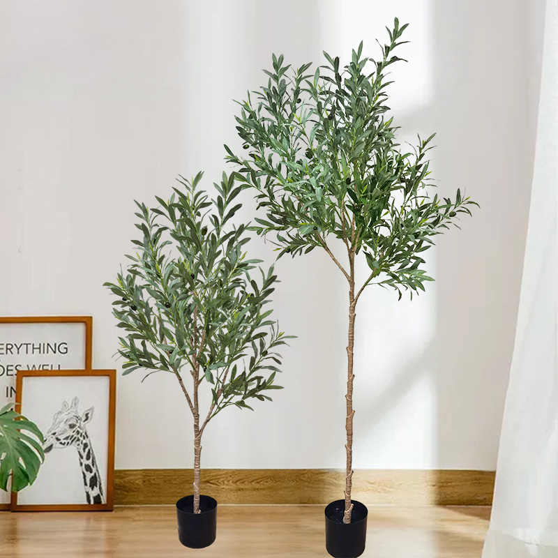 Tamaño personalizado Faux Tree Plantas de bonsai Árbol de oliva vívida para el proveedor de jardines Decoración de la boda Decoraciones de jardinería