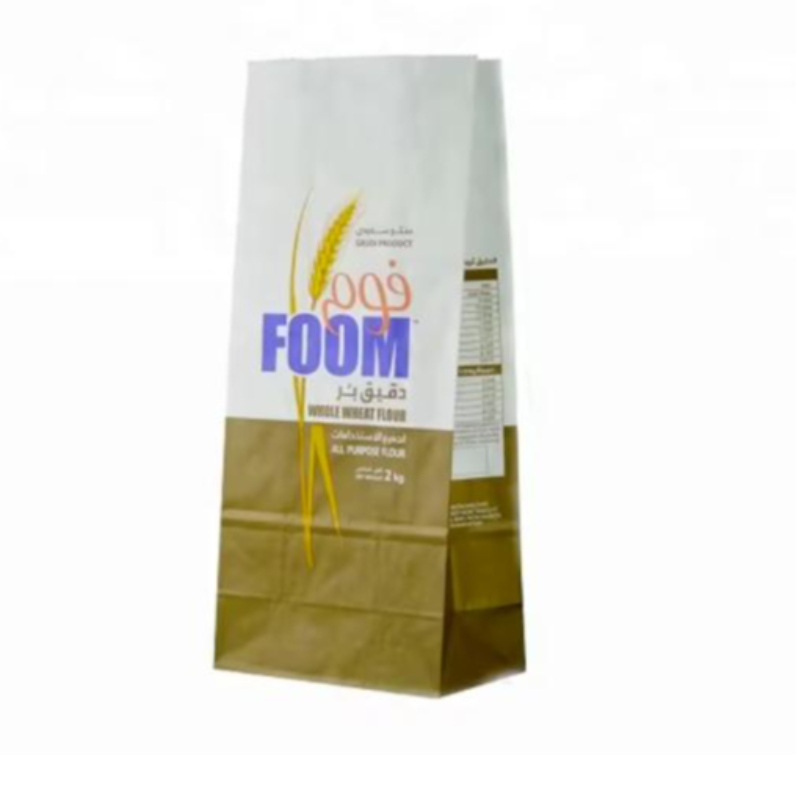 Nuevo estilo 1 kg 2 kg Bolsa de papel de paquete de azúcar de harina de trigo