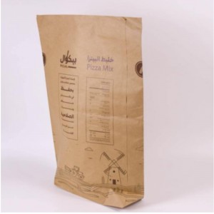 Eco Friendly 2 kg 25 kg 30 kg de pan de maíz personalizado de pan de maíz bolsas de papel con su propio logotipo reciclable