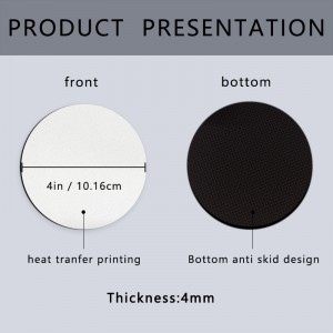 Sublimación eslabe en blanconeoprene square ronda redonda para bebidas montañas rusas sublimación en blanco