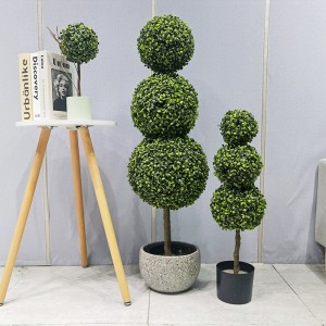 Bola de topiario de planta artificial Bola de hierba ecológica de bajo mantenimiento para el proveedor de jardinería Decoración de la boda Decoraciones de jardinería