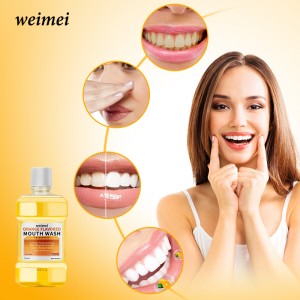 Enjuague bucal con sabor anaranja