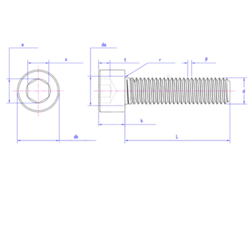 perno de brida hexagonal galvanizado