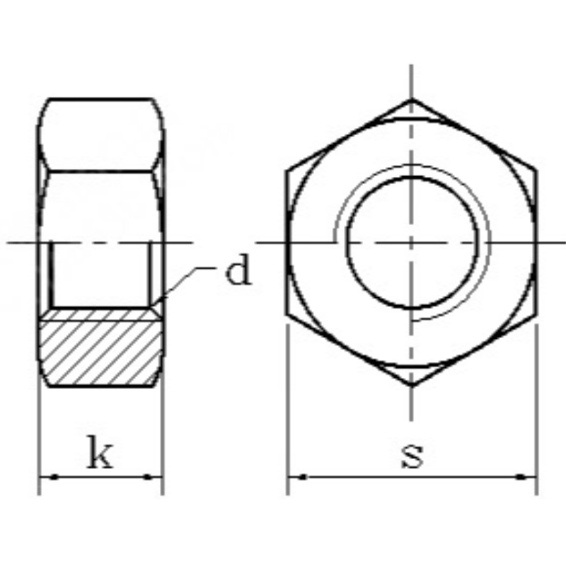 tuercas hexagonales de latón