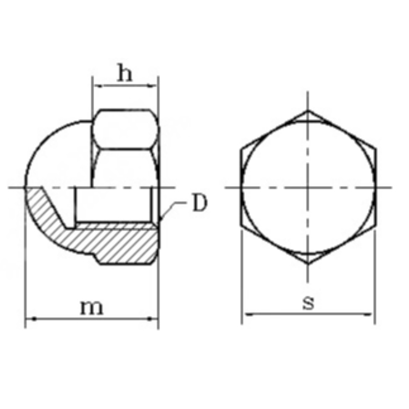 tuercas hexagonales