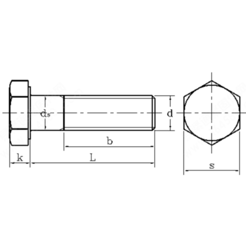 Perno hexagonal de acero al carbono Clase de propiedad 12.9