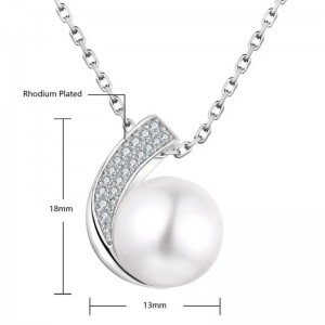 Anillo Hongde de plata de ley 925 con diamantes y perlas&Collar Collar Personalizado Conjunto De Anillos