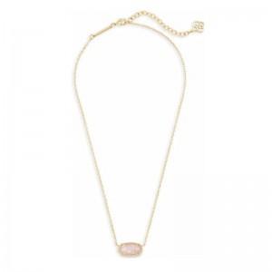 Collar minimalista con colgante rosa de oro rosa, collar con colgante para mujer, joyería de moda, oro de 14 k-Chapado