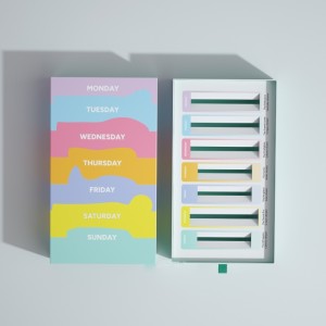 Caja de regalo colorida para días laborables